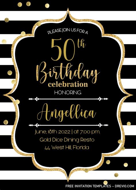 happy 50th birthday invitations